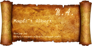 Magát Albert névjegykártya